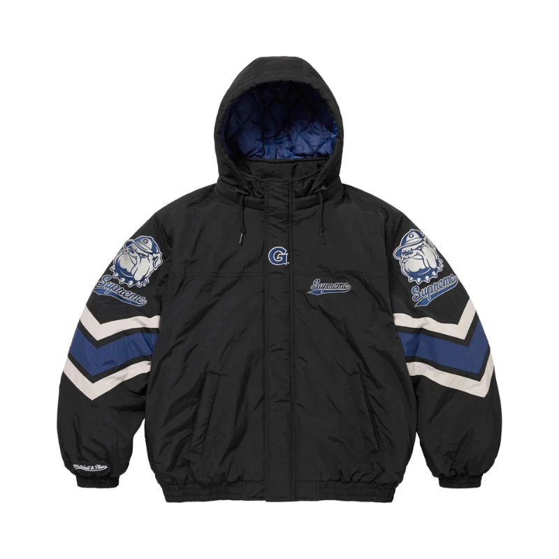 【SUPREME】MITCHELL & NESS NCAA HOODED SWEATSHIRT BLACK Supreme Mitchell & Ness NCAA Hooded Sweatshirt Black Men's