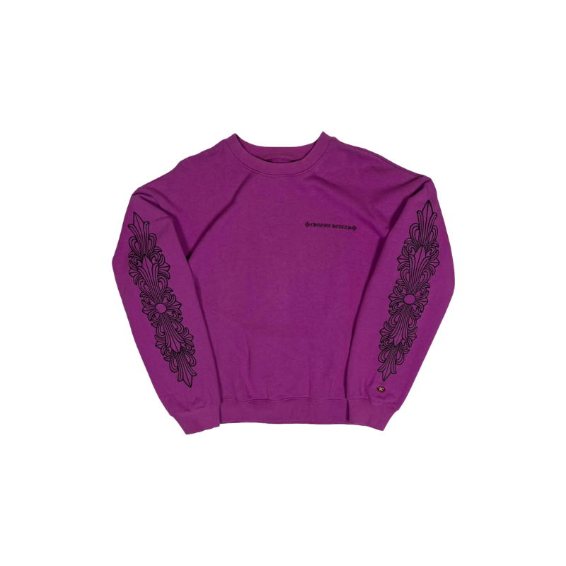 Chrome Hearts Matty Boy Purple Spider Web Crewneck