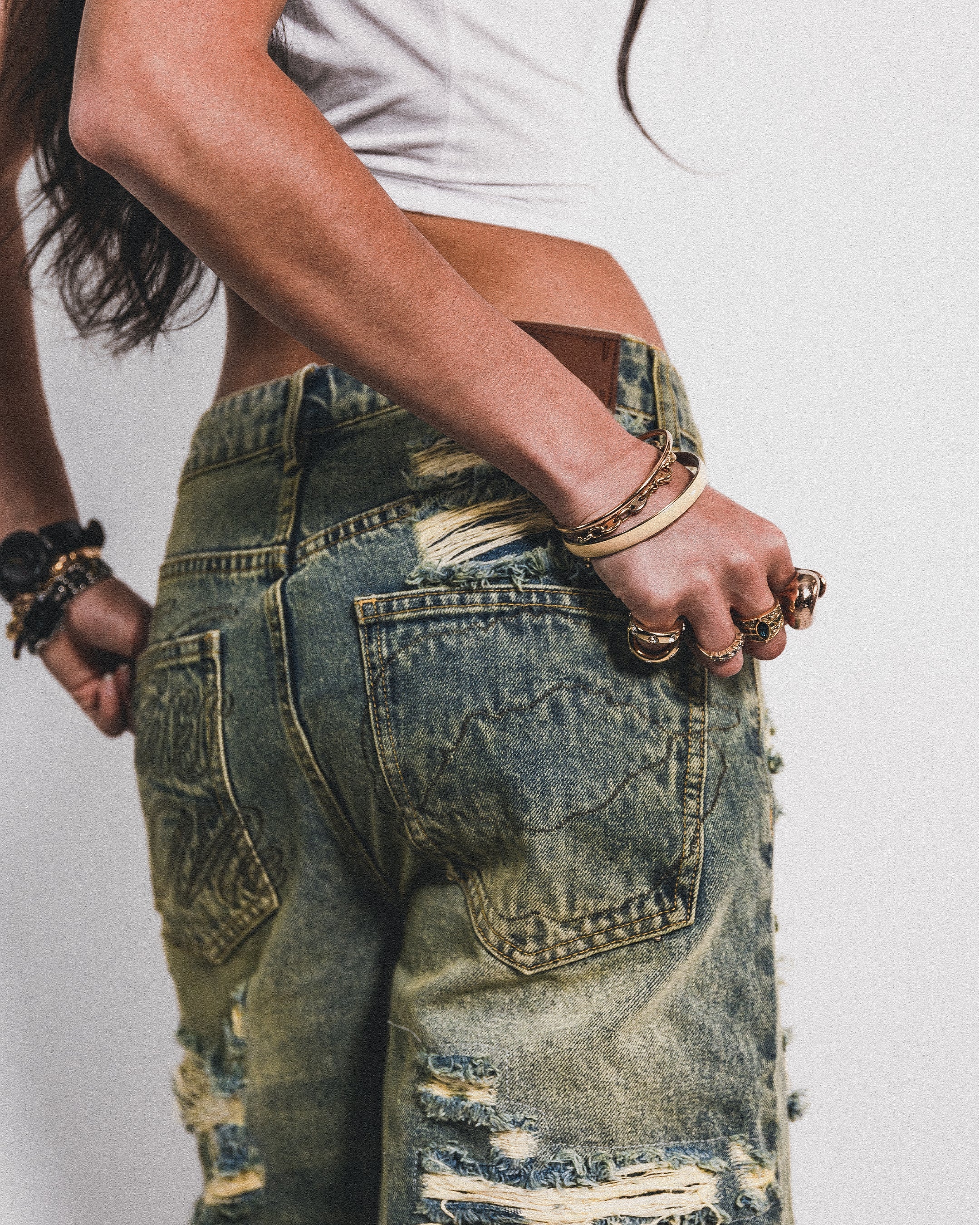 Denim Shorts Kiss Me Distressed  | VSNS