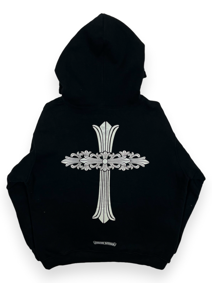 Thermal Hoodie CHROME HEARTS Black Cross Logo Vintage