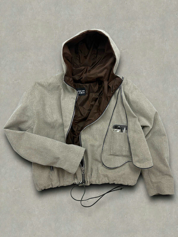 Bomber REVEUR LUCIDE Grey + Brown