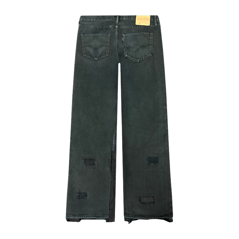 Jeans Worked Sashiko/Distressed Denim #128 | Club D'art Sauvage