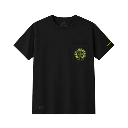 T-shirt Black Horseshoe Neon | Chrome Hearts