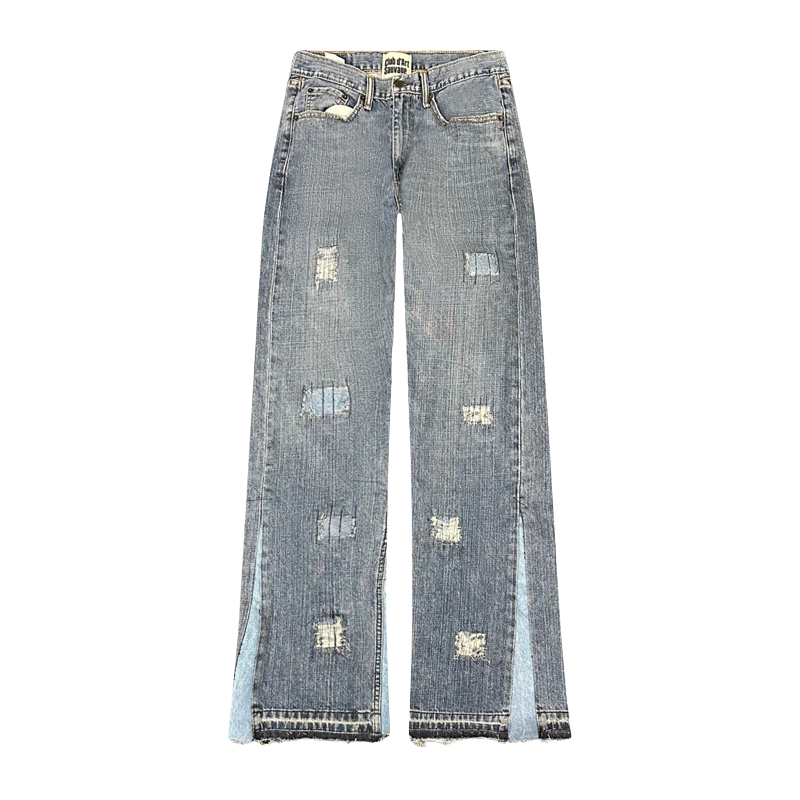 Jeans Worked Sashiko/Distressed Denim #142 | Club D'art Sauvage