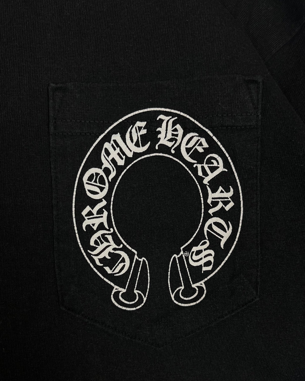 Chrome Hearts Black Hollywood Horseshoe Logo Tee