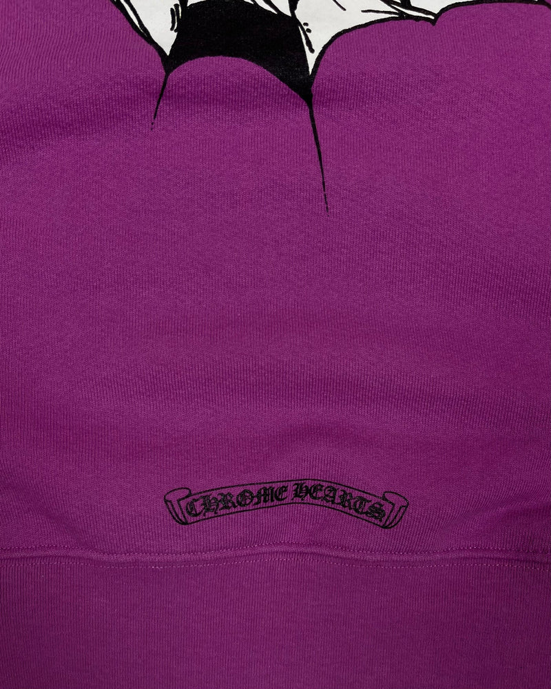 Chrome Hearts Matty Boy Purple Spider Web Crewneck