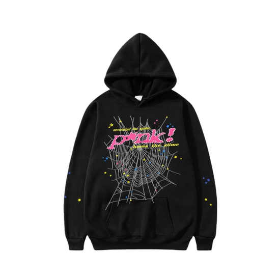 Hoodie P*nk 'Black' | Sp5der