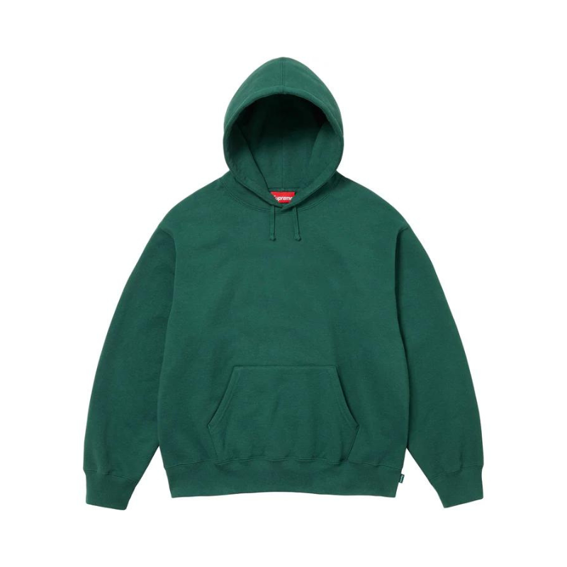 Hoodie Satin Appliqué Green | Supreme