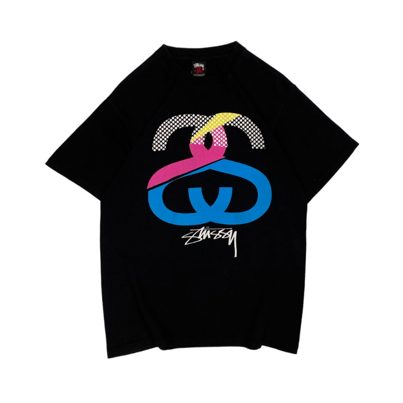 Stussy Vintage Black S Logo Tee