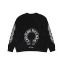 Pull ras du cou à fleurs noir | Chrome Hearts