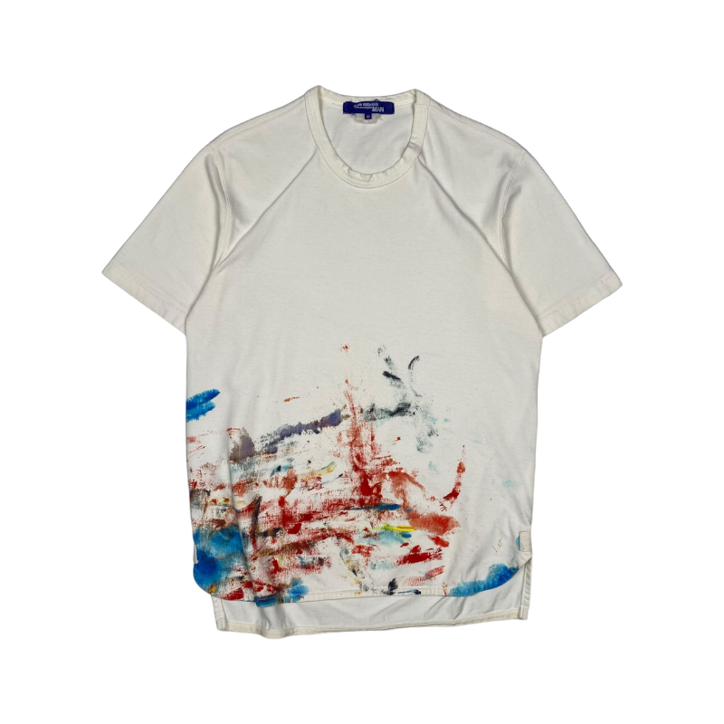 Junya Watanabe White Paint Splatter Tee