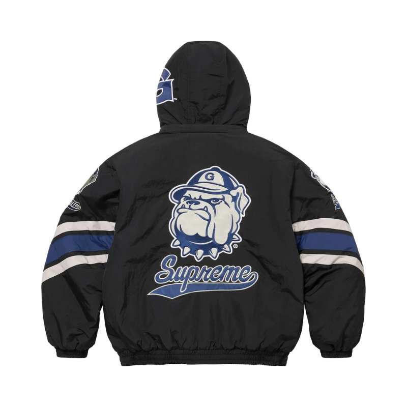 Jacket Supreme®/Mitchell & Ness NCAA Hooded Stadium Black | Supreme