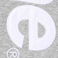 Sweat à capuche avec applications en satin gris | Supreme