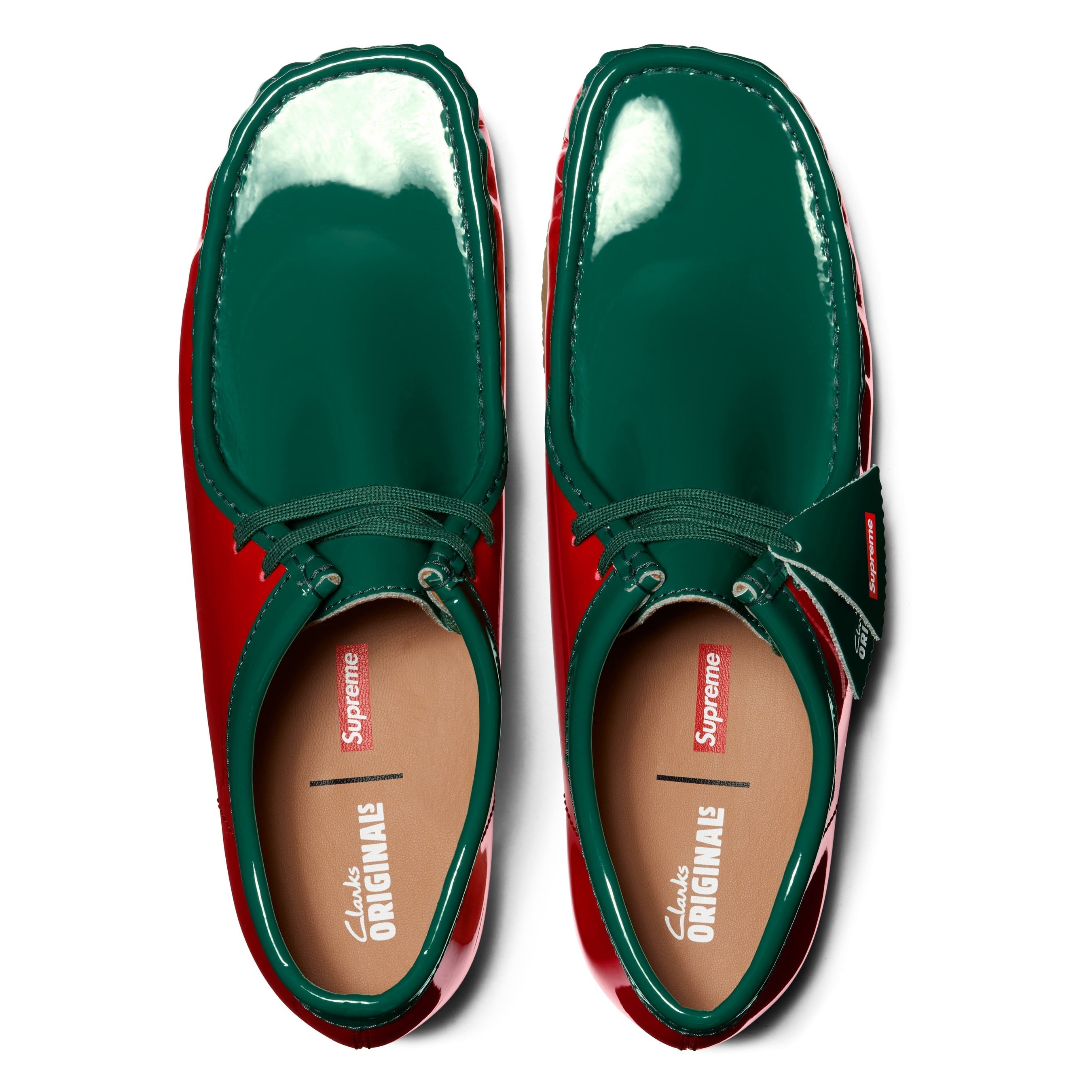 Low-top Patent Red | Clarks Wallabee x Supreme