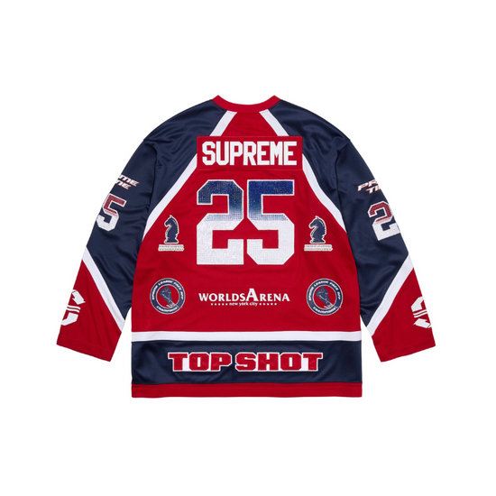 Longsleeve Jersey Rhinestone Hockey blue  | Supreme