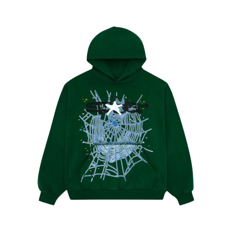 Hoodie Green Blue | Sp5der
