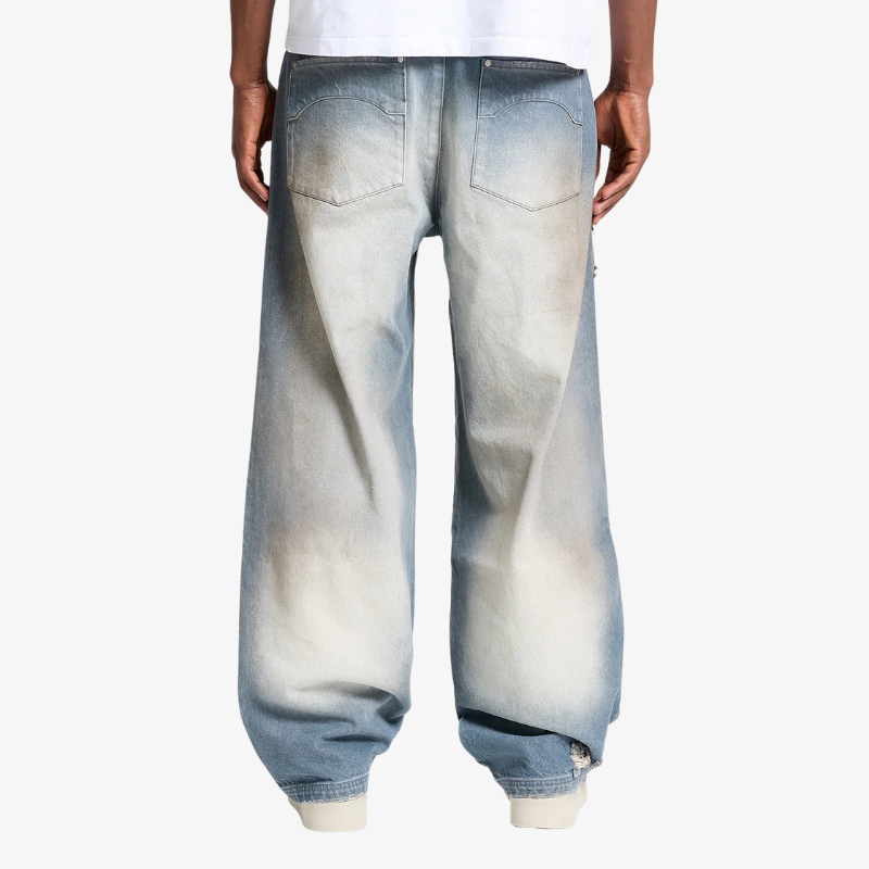 Jeans Coloris Distressed  Blue | Reternity