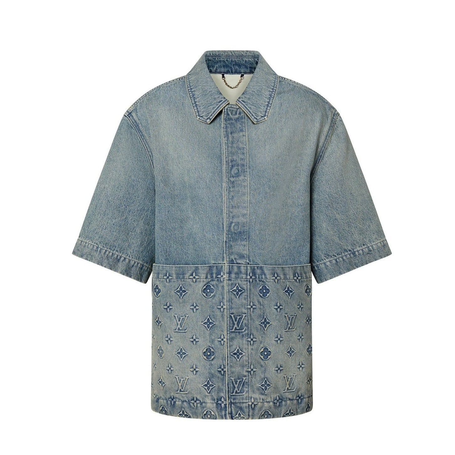 Chemise Workwear à Manches Courtes en Denim LOUIS VUITTON