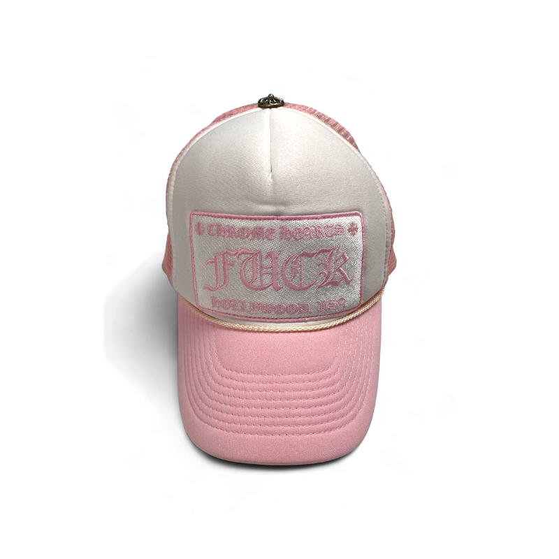 Chrome Hearts Pink Fuck Logo Cap