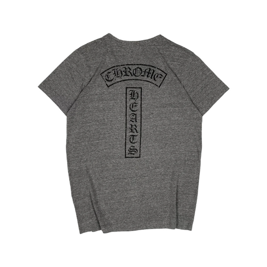T-shirt Grey V Neck Stars Logo | Chrome Hearts
