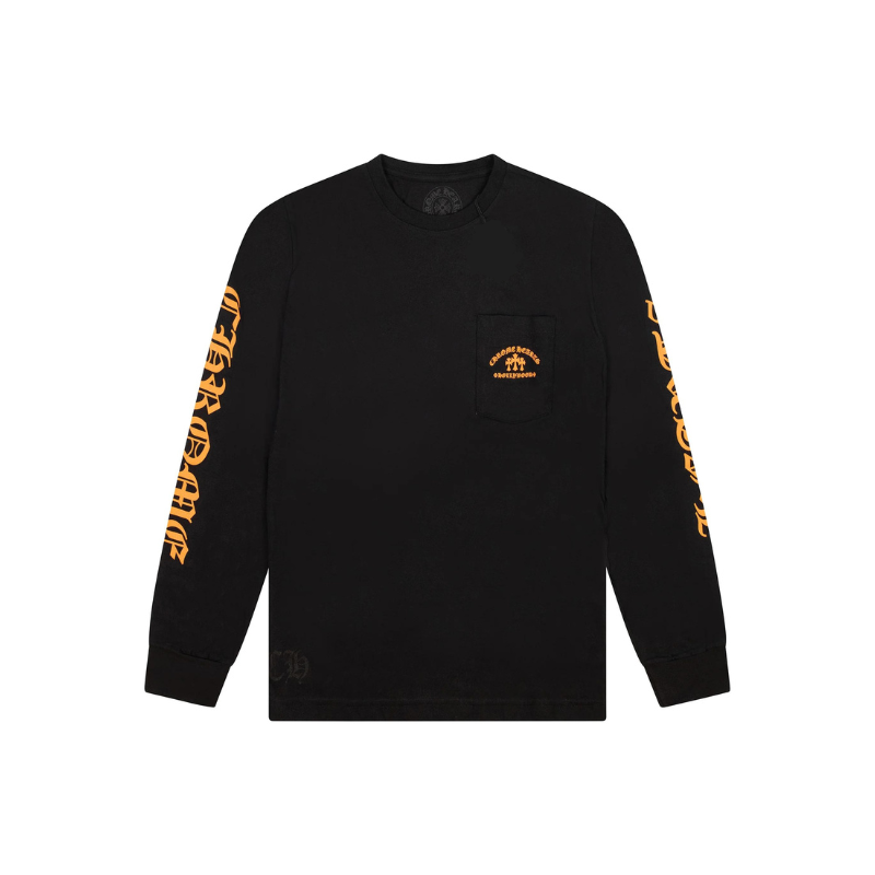 Longsleeve Triple Cross Black Orange | Chrome Hearts