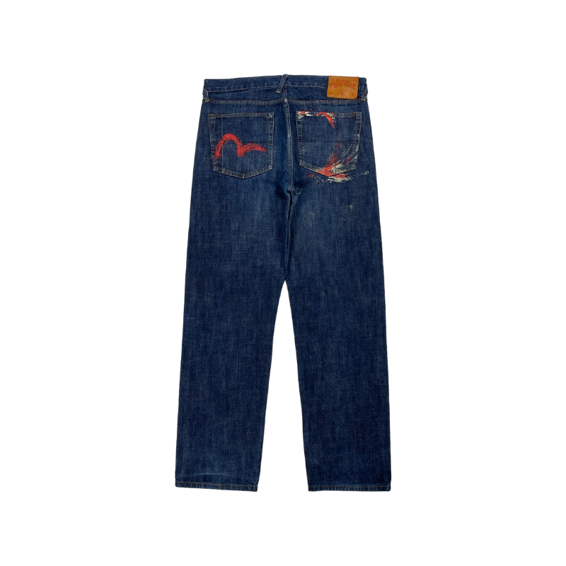 Evisu Red Seagull Blue Jeans