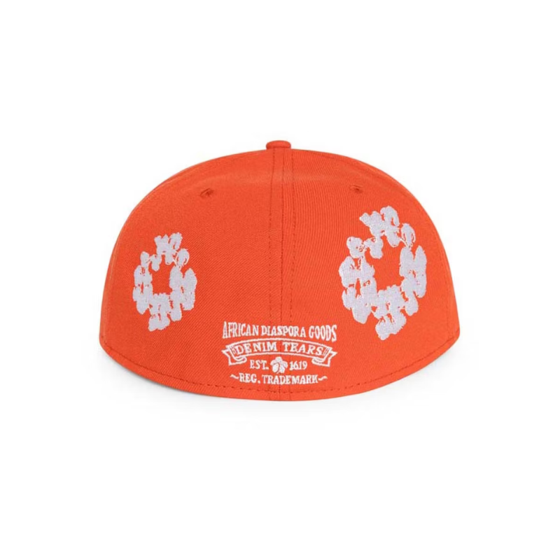 Cap Orange Denim Tears New Era Couronne de Coton 59/50