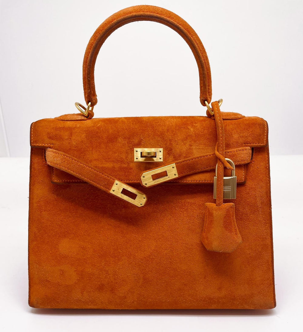 Sac a main HERMES Kelly 25 cm en veau Doblis