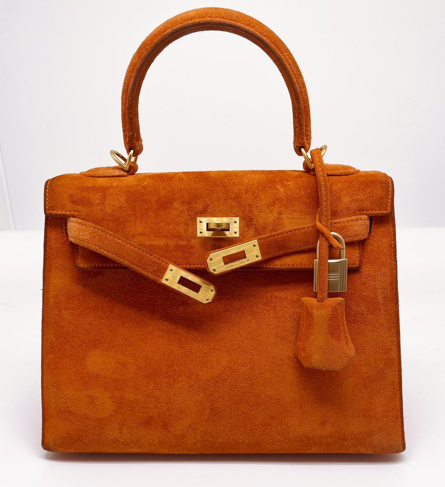 Sac a main HERMES Kelly 25 cm en veau Doblis