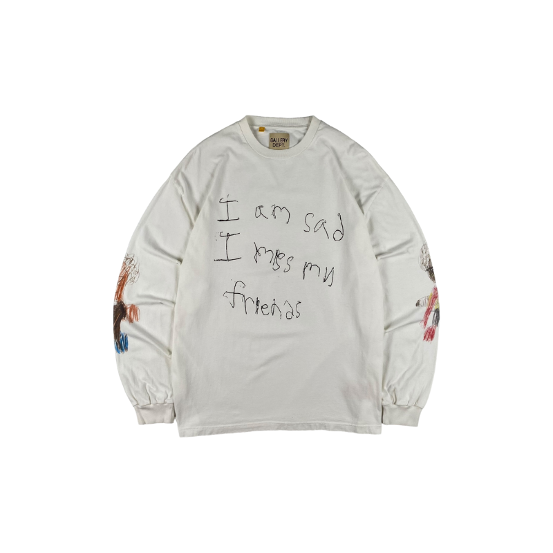 Longsleeve GALLERY DEPT "I Am Sad" White