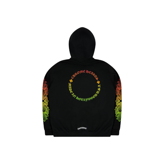 Zip Hoodie Gradient Black | Chrome Hearts