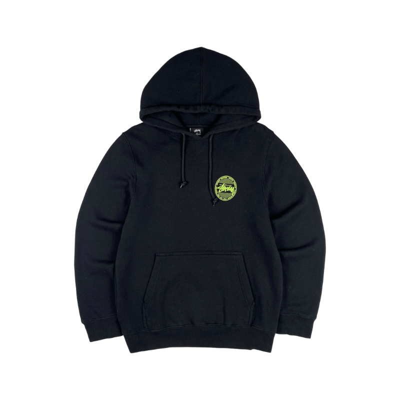 Hoodie Black Neon Design Roots | Stussy