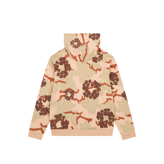 Zip Hoodie Tan Camo Cotton Wreath | Denim Tears