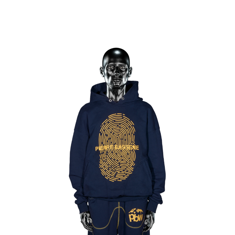 Hoodie UNI Fingerprint Hoodie℗ - Navy | Pierre Bassene