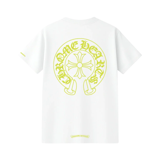 T-shirt White Horseshoe Neon | Chrome Hearts