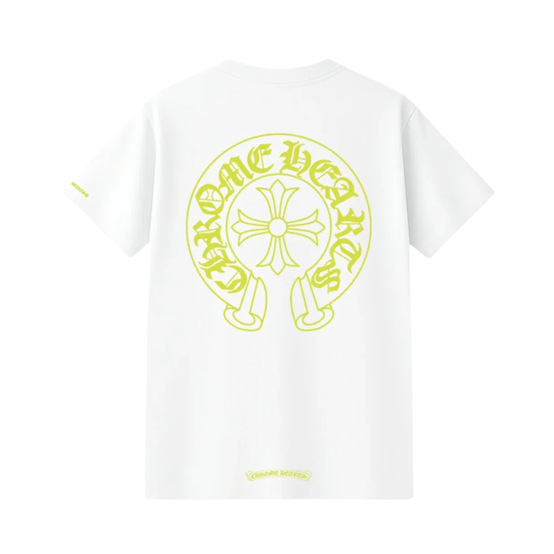 T-shirt White Horseshoe Neon | Chrome Hearts