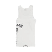 Tank Top Ribbed Side Logo 'White' | Chrome Hearts