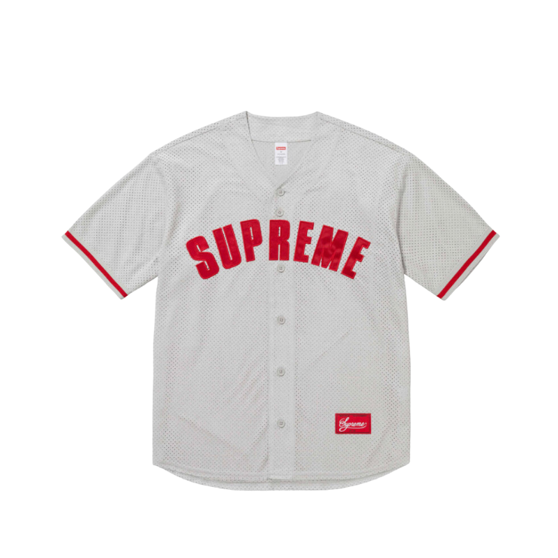 T-shirt Baseball Shirt Grey Red | Supreme