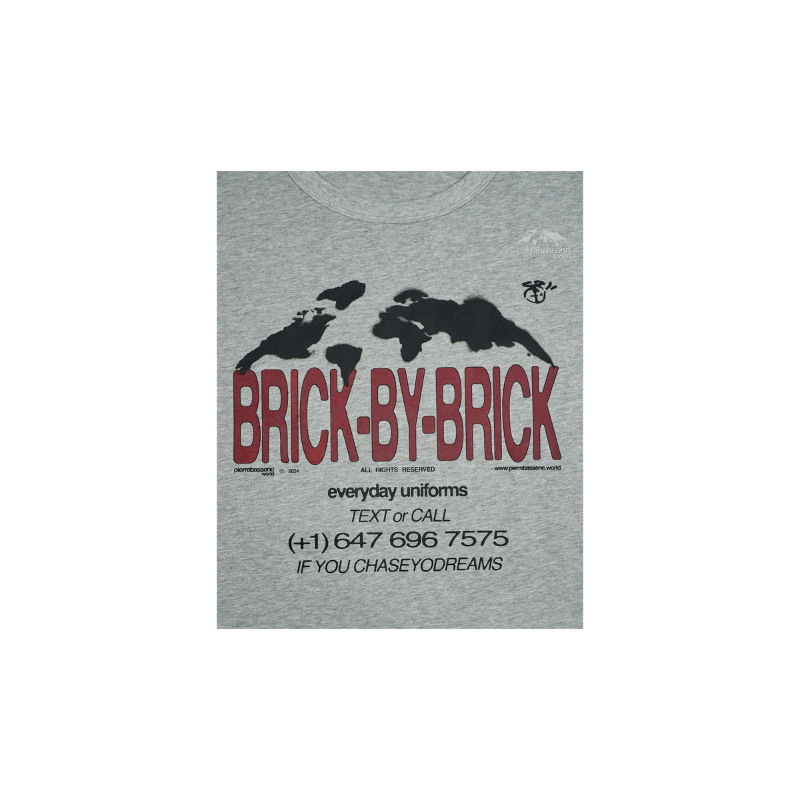 T-shirt Brick℗ Hotline T-shirt - Heather Grey | Pierre Bassene