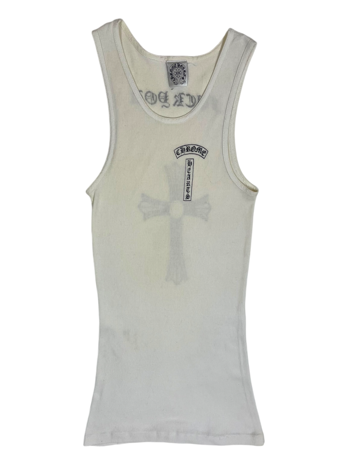 Chrome Hearts White Fuck You Logo Tank Top