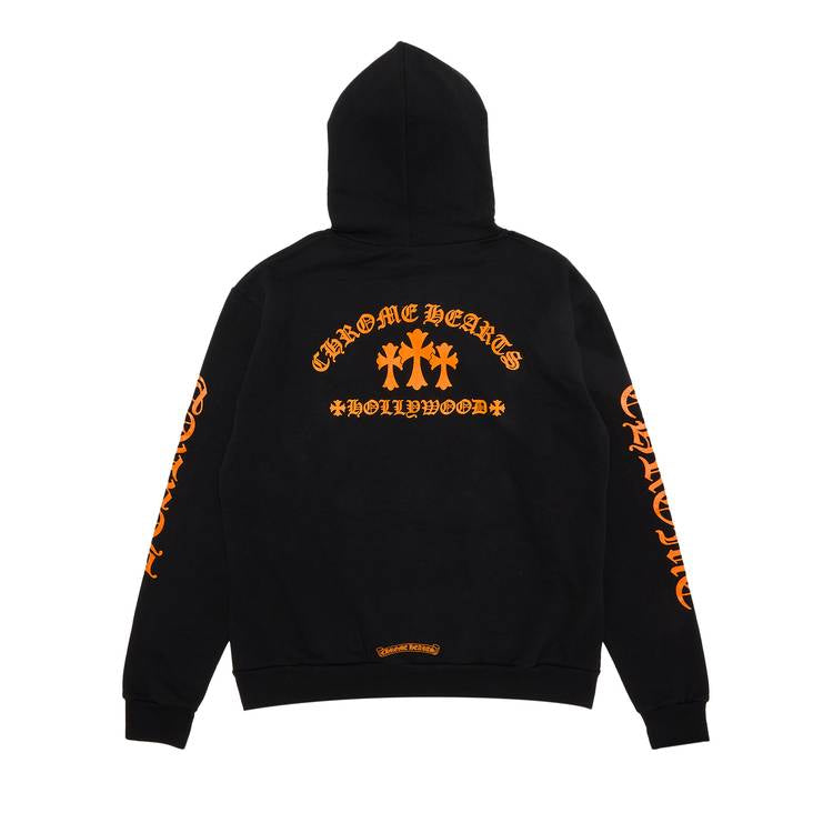 Hoodie CHROME HEARTS Triple Cross 'Black/Orange'