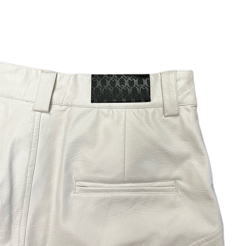 QAOS® Leather Pants QUIROZ in White