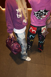 Hoodie Purple Vintage | Chrome Hearts x Matty Boy