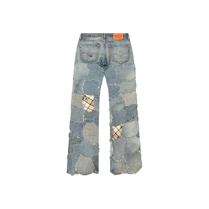 Jeans Baby Blue Flannel Fragmented | StudioPolyvalent