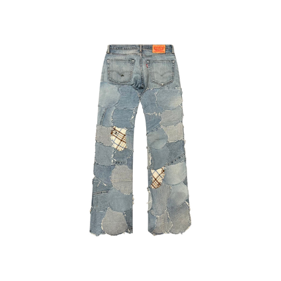 Jeans Baby Blue Flannel Fragmented | StudioPolyvalent