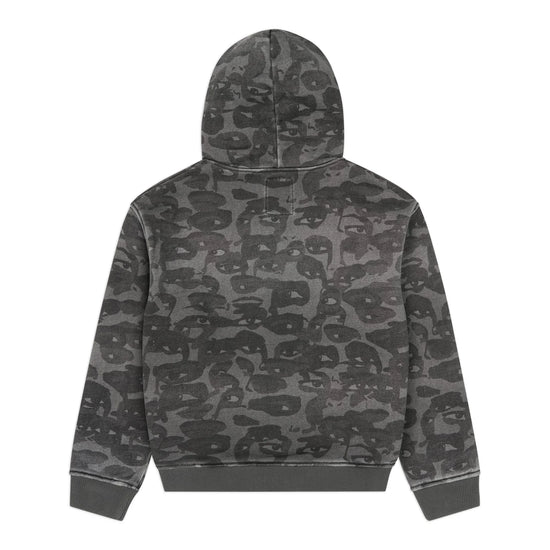 Zip Hoodie Face Camo Black | KidSuper