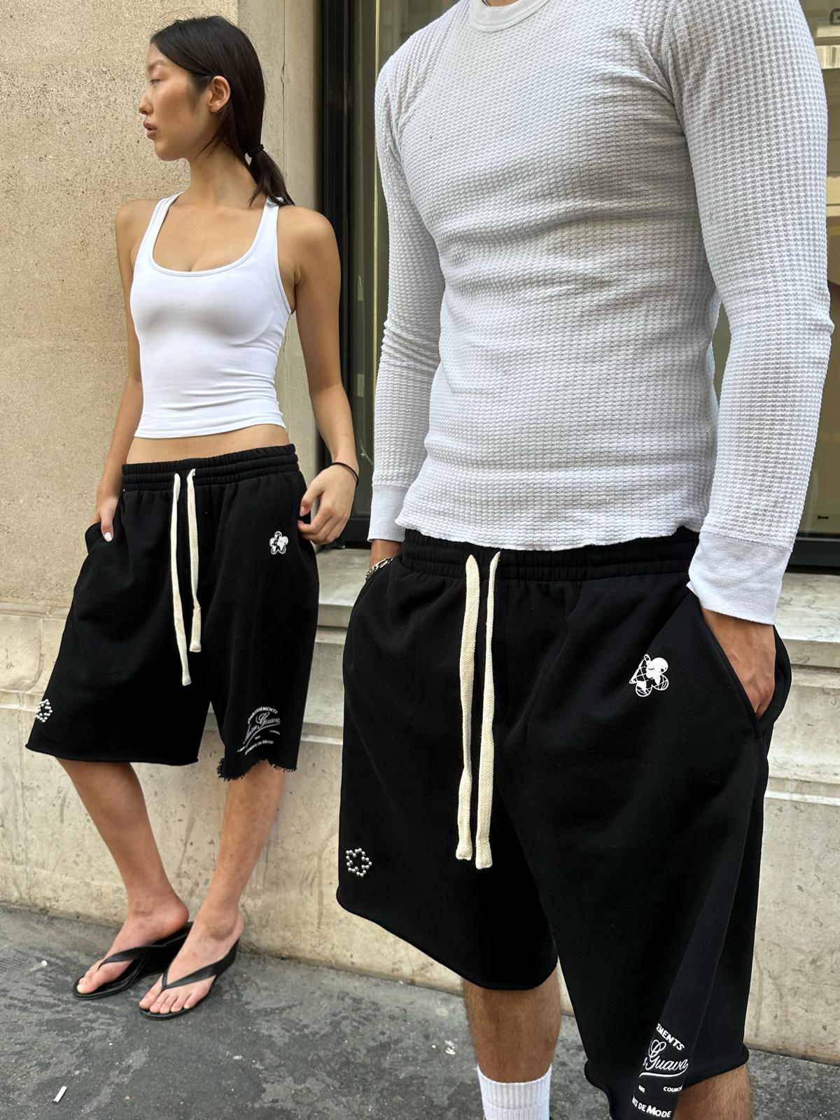 Shorts Etablissement Black SS26 | Maison Guava