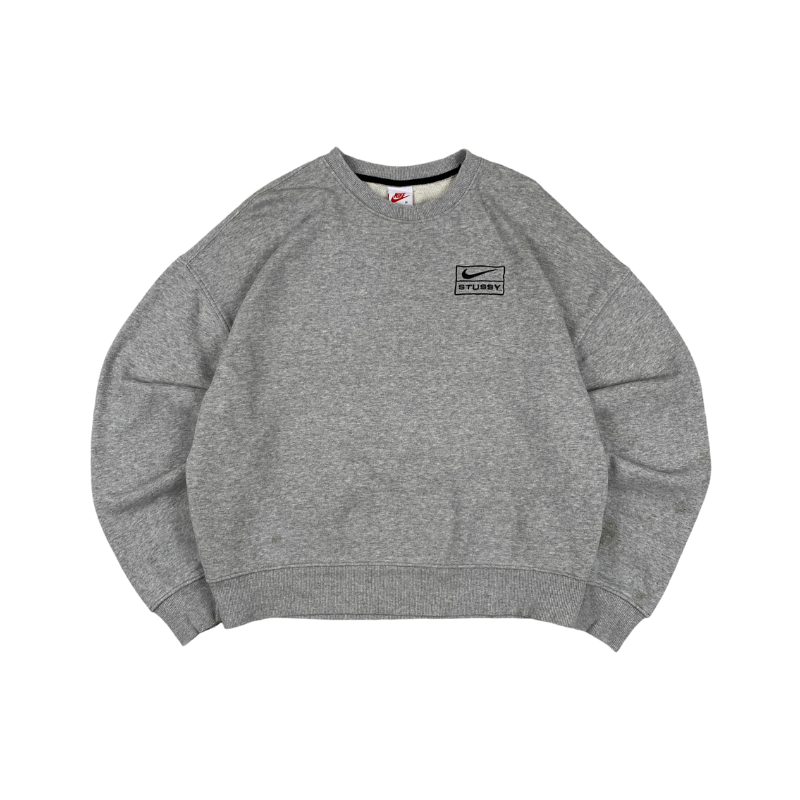 Stussy x Nike Grey Crewneck