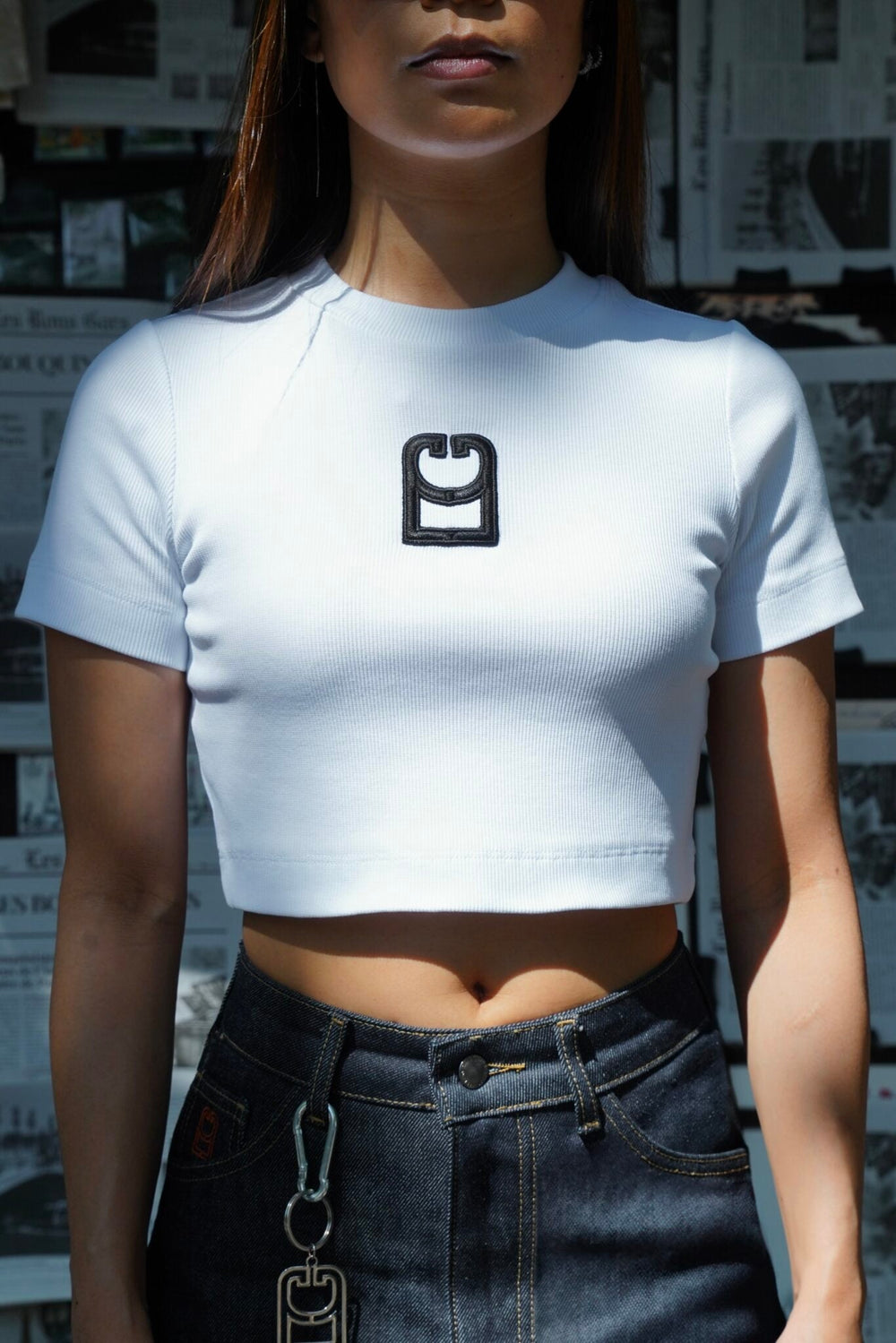 T-shirt Crop Logo Relief | Les Bons Gars