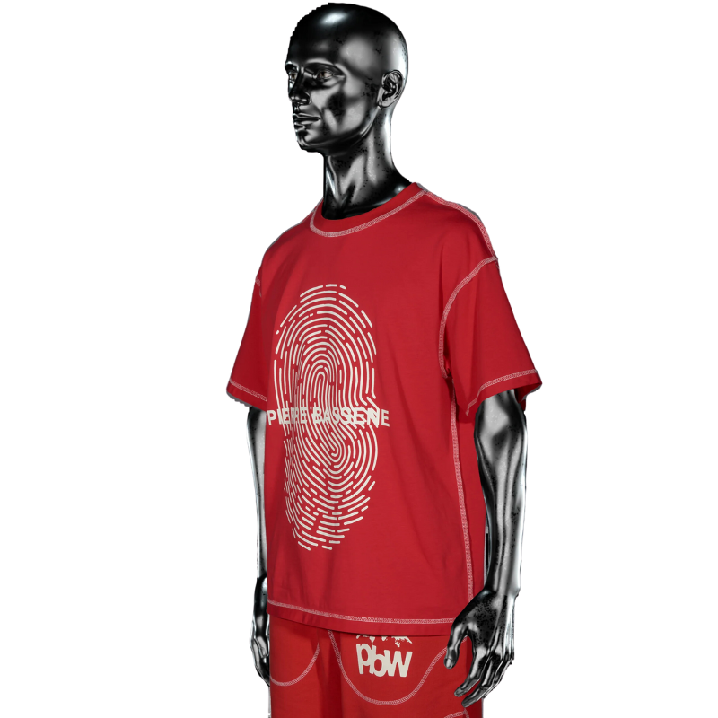 T-shirt Fingerprint - Red | Pierre Bassene